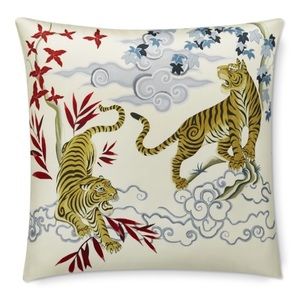 2 Kalden Tiger Silk Pillow Covers William Somoma